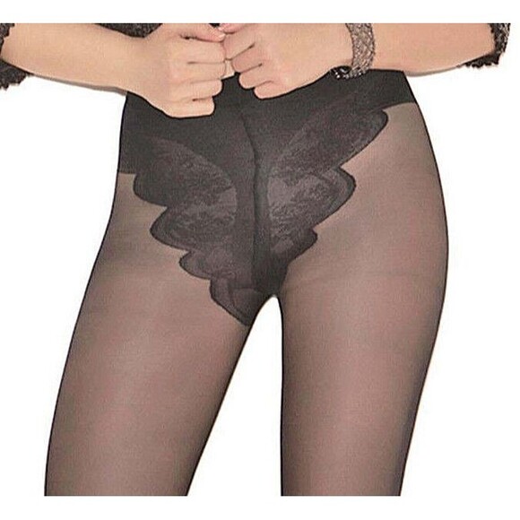 French Cut Support Pantyhose Womens One Size Reinforced Toe Tights - Picture 8 of 10